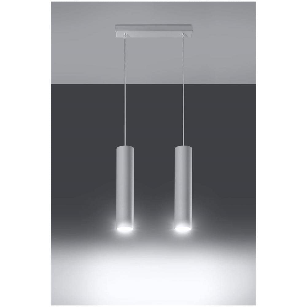 2 Light Staight Bar Drop Pendant White, Gu10 - Foto 2
