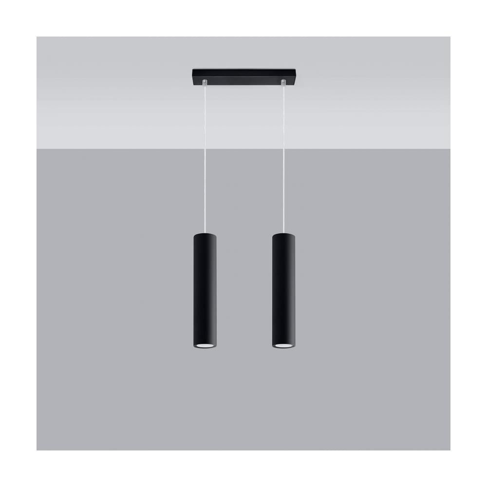 2 Light Staight Bar Drop Pendant White, Gu10 - Foto 5