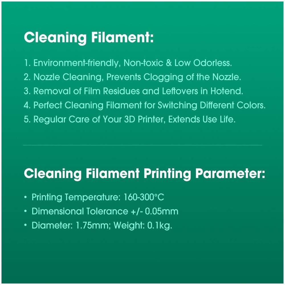Pulizia Filamento 175 Millimetri Stampante 3d A Secco Filamento 100g Spool Di Stampa 3d Incandescenza Per Stampanti 3d Naturale - Foto 2