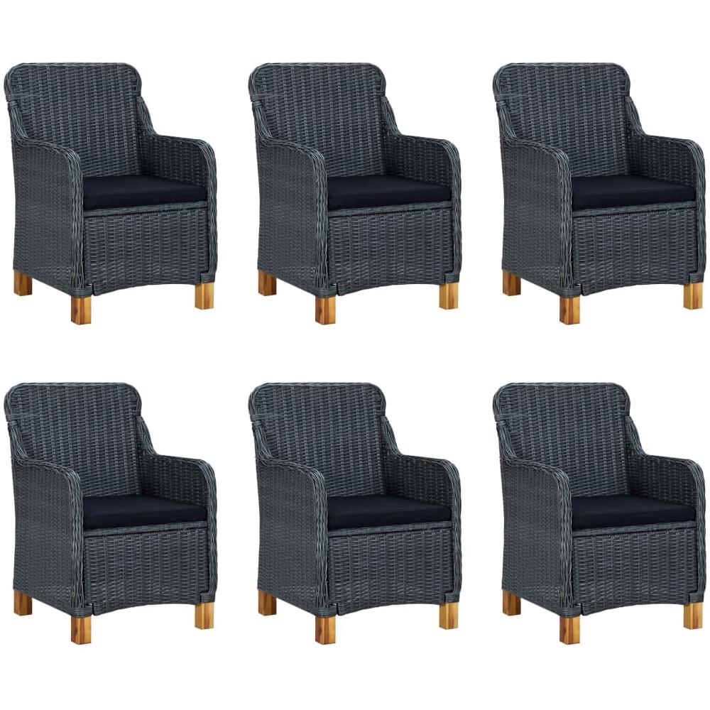 Set da Pranzo da Giardino 7 pz Grigio Scuro - Foto 2