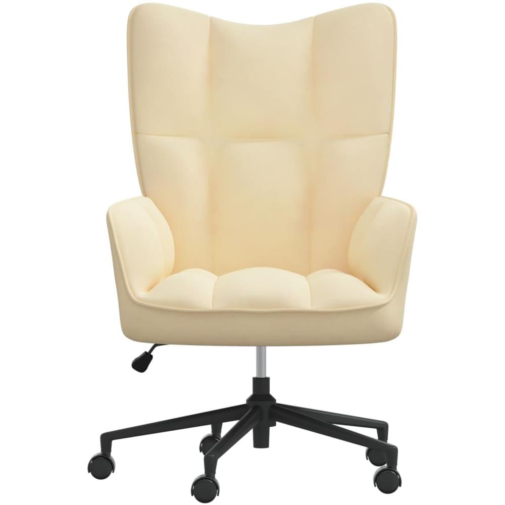 Sedia Relax Bianco Crema Velluto - Foto 3