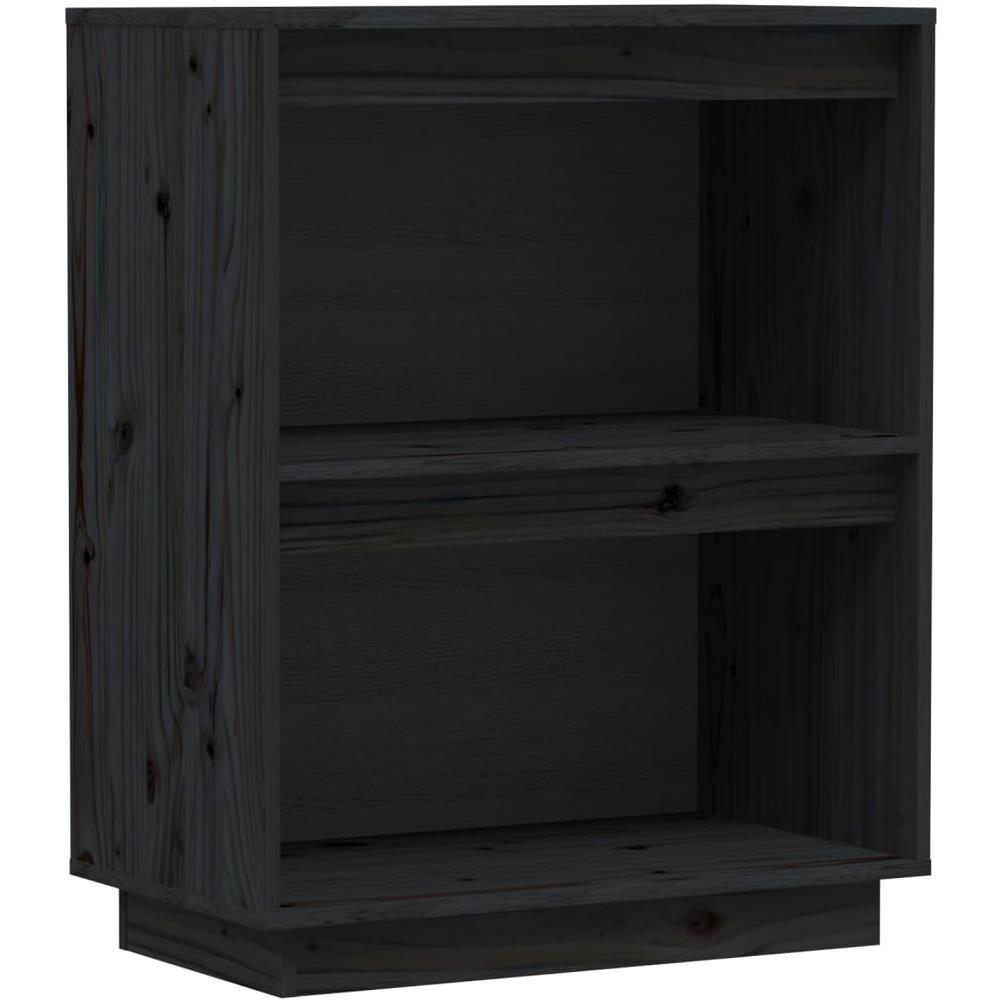 Mobile Consolle Nero 60x34x75 Cm In Legno Massello Di Pino - Foto 2