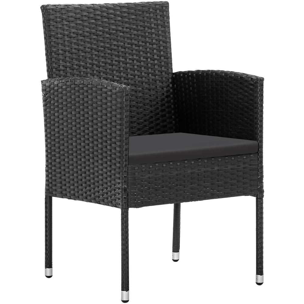 Set Mobili Da Pranzo Per Giardino 9 Pz Nero - Foto 3