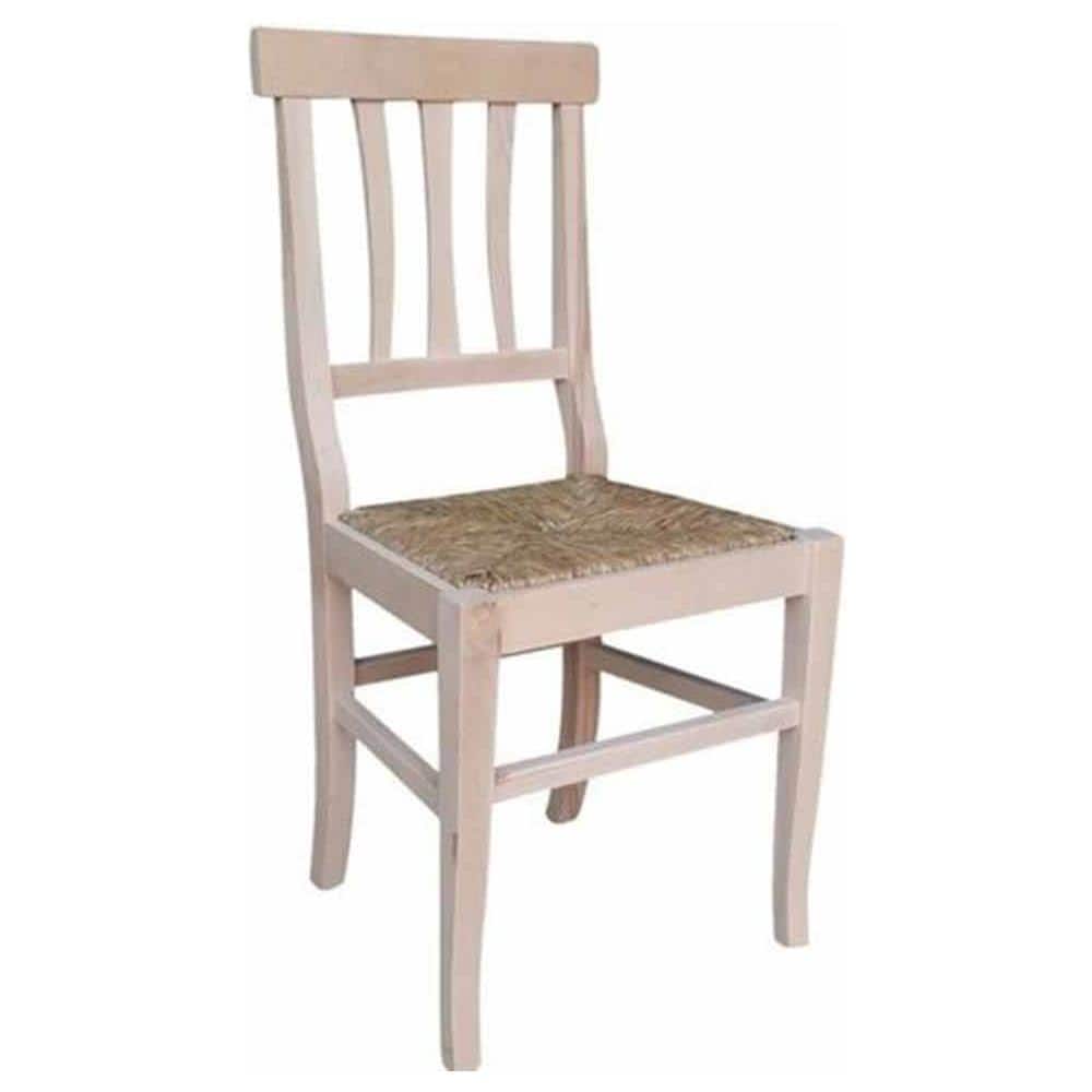 PAESANA CON FORO SEDIA IN LEGNO COLOR NOCE CON SEDUTA IN MASSELLO