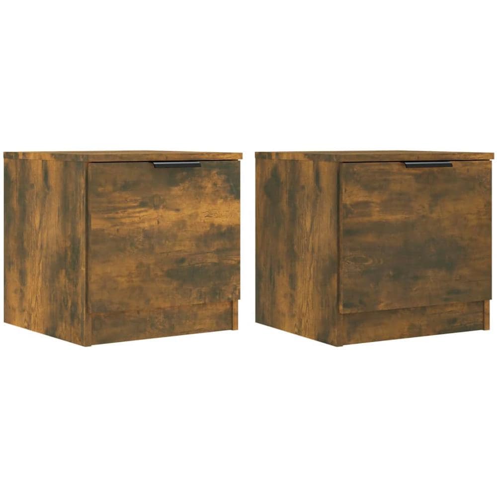 Comodini 2pz Rovere Fumo 40x39x40 Cm - Foto 1