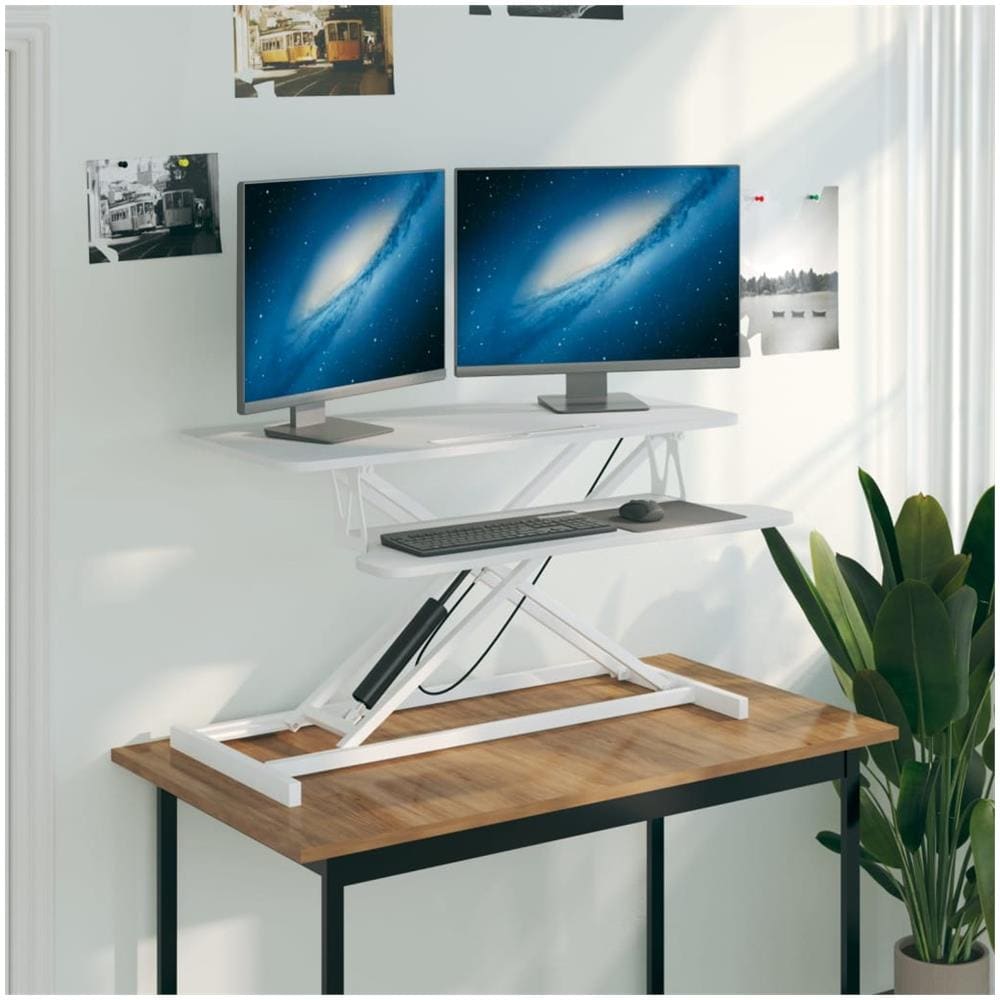 Banco Da Lavoro Regolabile 90x40x (13-50) Cm In Acciaio E Legno - Foto 1