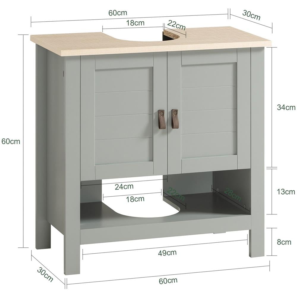 Mobile Sottolavabo 60x30x60cm Bzr69-ii-hg - Foto 2