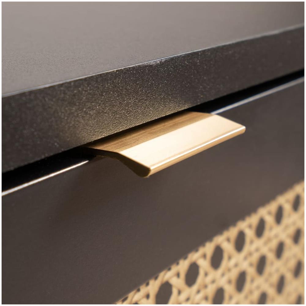 Cassettiera Vienna03a 3 Cassetti Nera Con Frontali Vimini - Foto 6