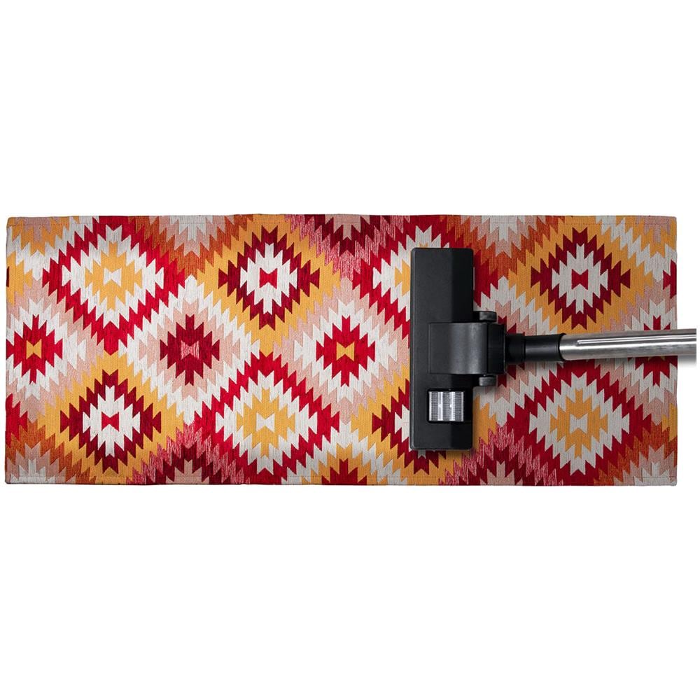 Tappeto Arredo Antiscivolo Camera Salotto Disegno Astratto Geometrico Avana By Suardi 115x175 Rosso - Foto 5