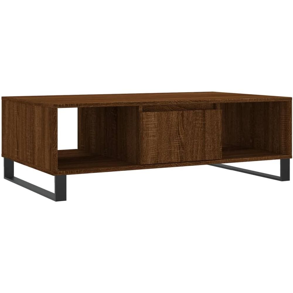 Tavolino Salotto Rovere Marrone 104x60x35 Cm Legno Multistrato - Foto 2