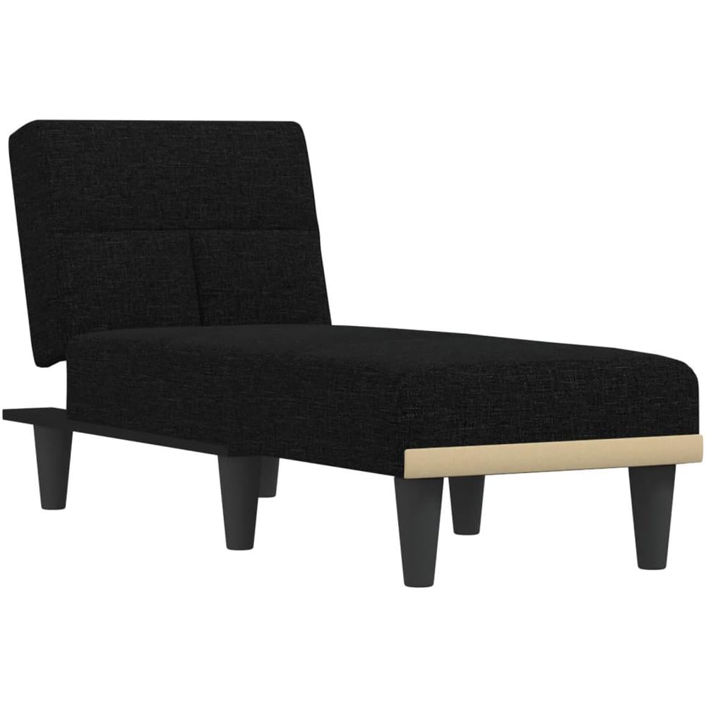 Chaise Longue In Tessuto Nero - Foto 2