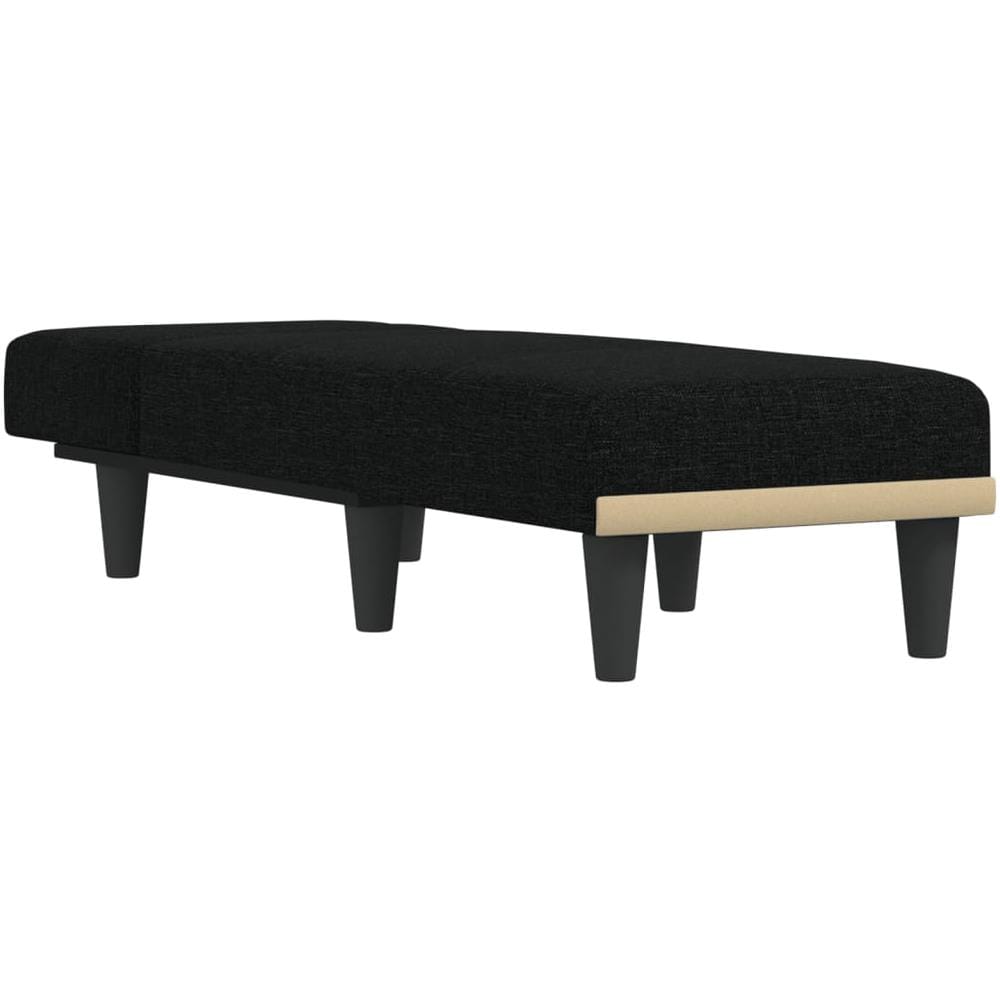 Chaise Longue In Tessuto Nero - Foto 3