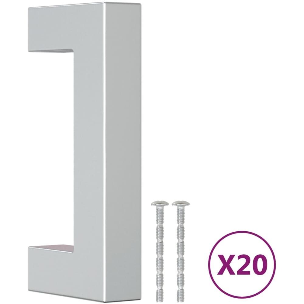 Maniglie per Mobili 20pz Argento 64mm in Acciaio Inox - Foto 2
