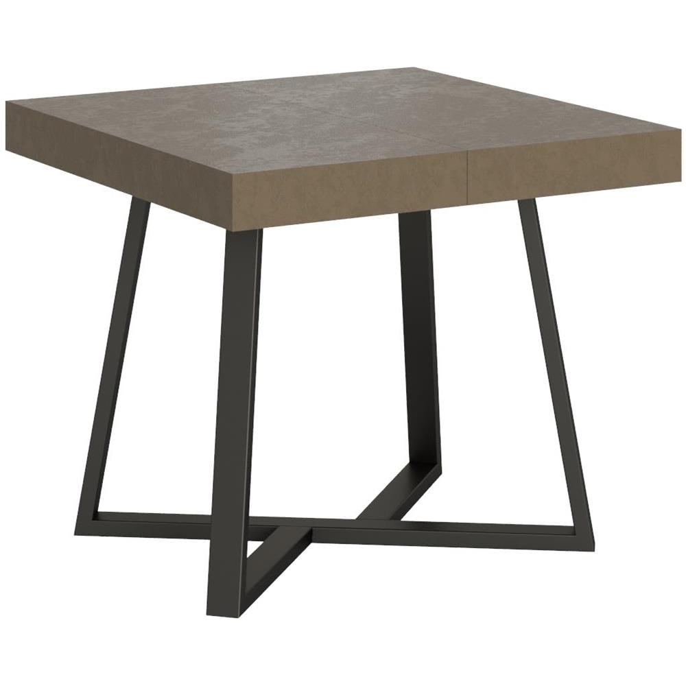 Tavolo allungabile 90x90/194 cm Zeplir tortora gambe antracite - Foto 1