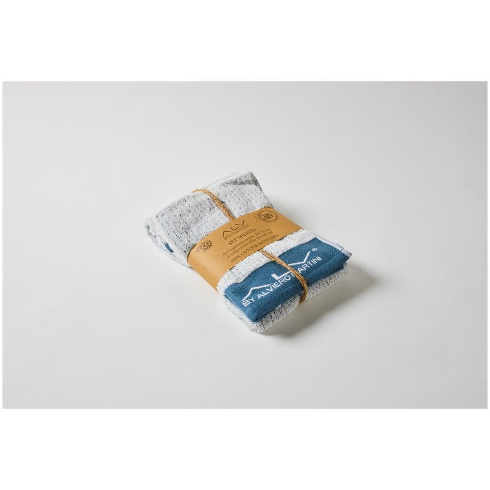 Set Asciugamani Bagno Africa 1+1 in Cotone 450 g /m² - Blu - Foto 1