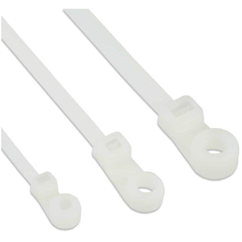 ISWTH-30048 - Fascette Fermacavi con Occhiello 300x4,8mm in Nylon 100pz Bianco - Foto 1