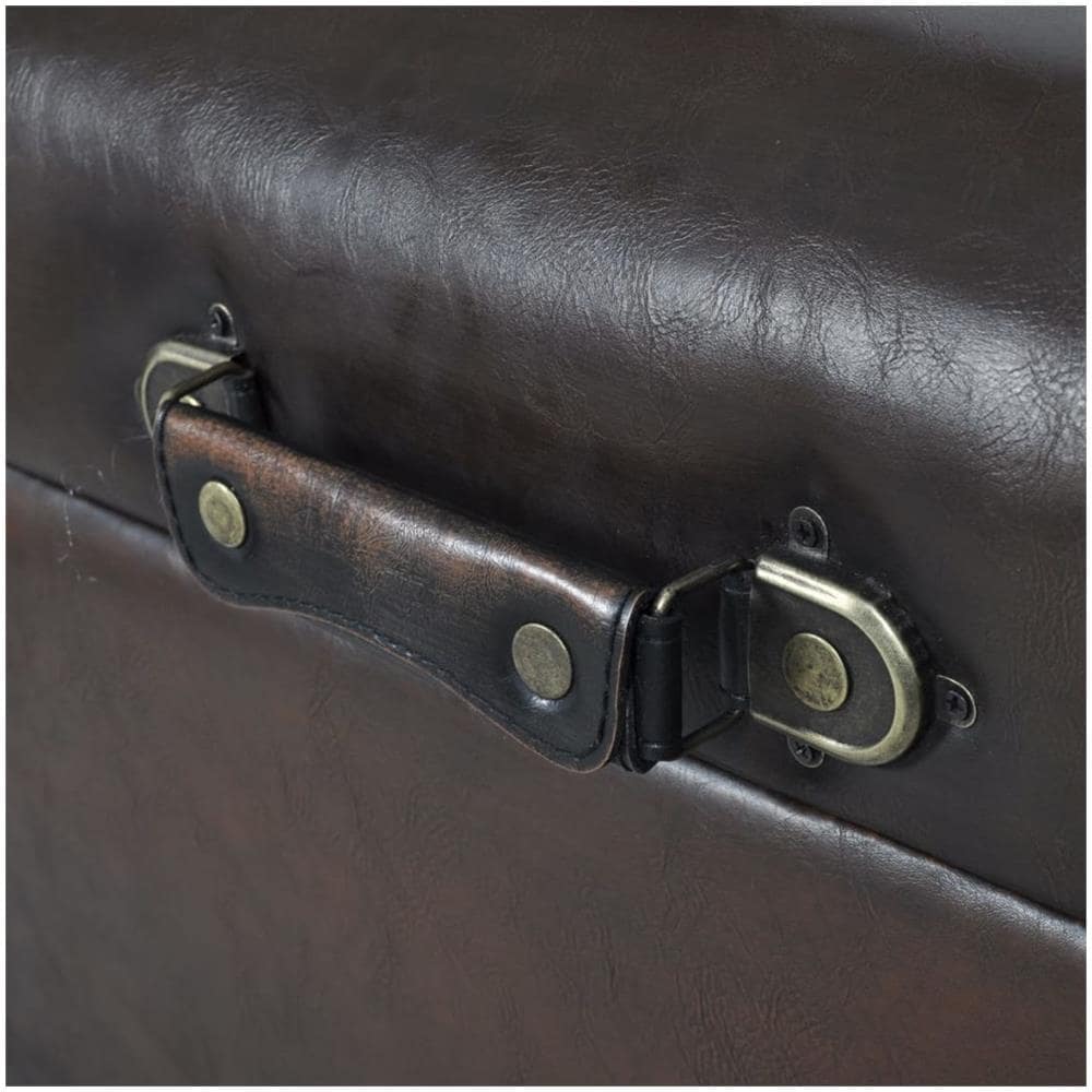 Set Panca Contenitore Cassapanca Marrone 3 Pz - Foto 2