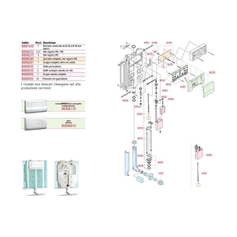 6550 Valvola Completa Per Cassette Incasso Sara E Eco - Foto 2