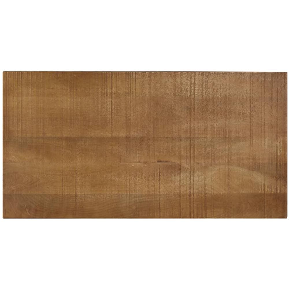 Tavolino Da Caffè In Legno Massello Vintage 118x60x40 Cm - Foto 7