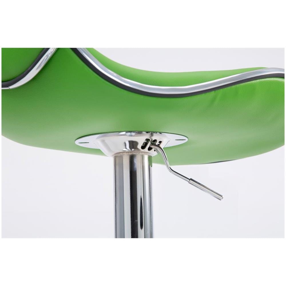 Set 2 Sgabelli Cucina Las Vegas V2 in Similpelle - Coppia Sedie Sgabello Imbottite Girevoli e Regolabili 62-82cm con Schienale Verde - Foto 5