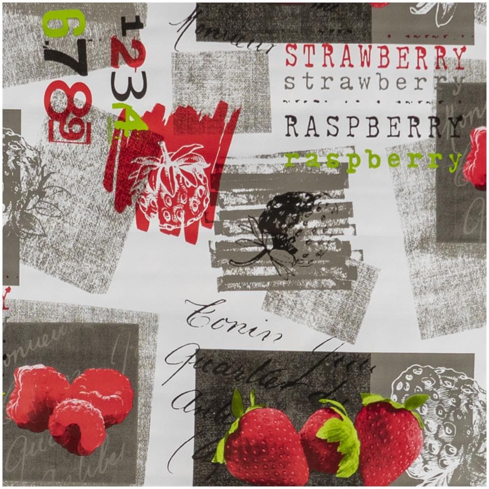 Tovaglia In Tela Cerata In Pvc Antimacchia Resistente E Facile Da Tagliare 140x300 Cm - Fragole - Foto 2