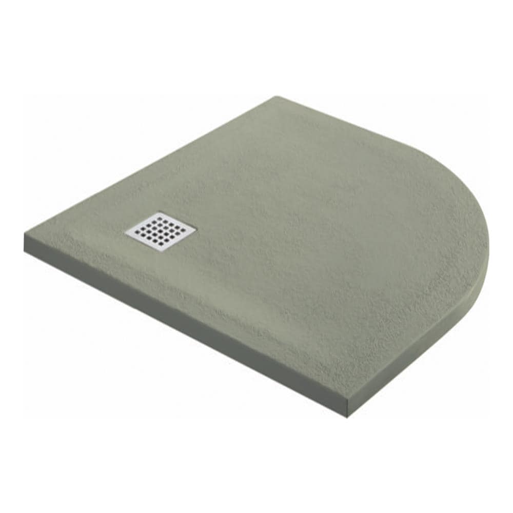 Piatto Doccia Mineral Marmo Resina Curvo Antiscivolo H3,5cm *** Misure : L80 X P80 X H3,5 Cm, Tinta : Sabbia - Foto 1
