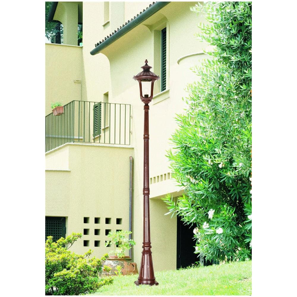 1 Lampione Da Esterno Medio Leggero Bronzo Ruggine Patina Ip44, E27 - Foto 2