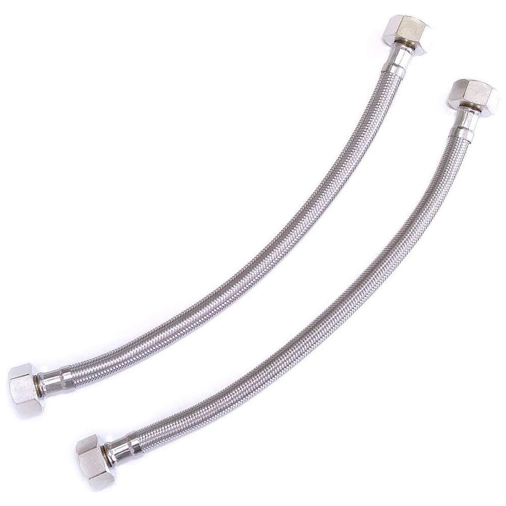 Coppia Di 12 X 12 Bsp (300 Mm) Del Bacino Della Cucina Monoblocco Miscelatore Connettore Flexi Hose Pipes -fba Tail - Foto 1