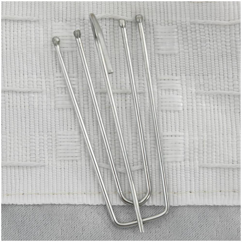 Tenda Oscurante Effetto Lino con Ganci Beige 290x245 cm - Foto 3