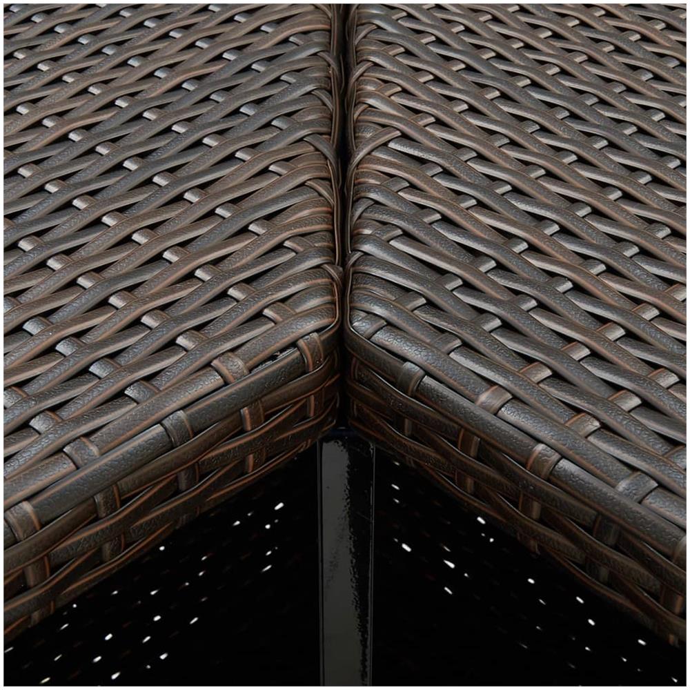 Set Da Bar Da Giardino 4 Pz Con Cuscini In Polyrattan Marrone - Foto 2