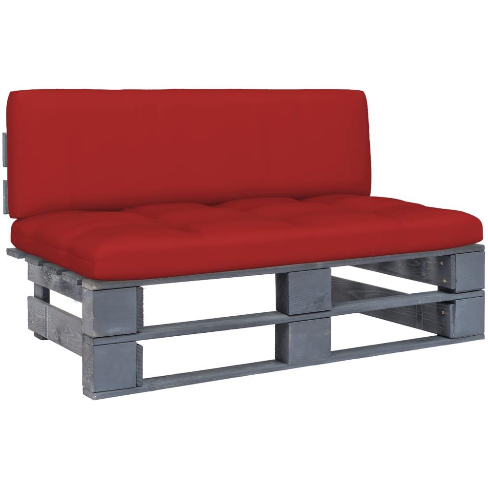 Divano Centrale Giardino su Pallet Grigio Legno Pino Impregnato - Foto 1