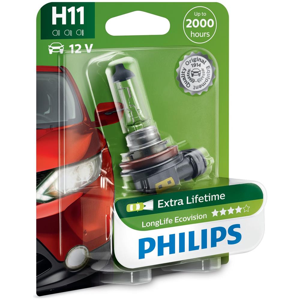 Guida con attenzione. Durata 4 volte superiore, meno sostituzioni. H11 12 V 55 W. - Foto 4