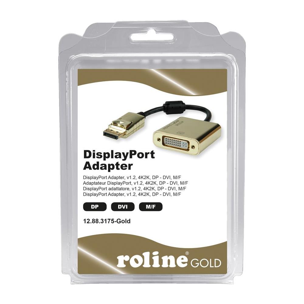 12.88.3175 DisplayPort DVI-D 24 + 1 Nero, Oro cavo di interfaccia e adattatore - Foto 2