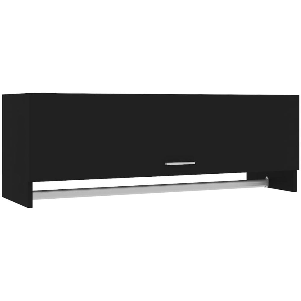 Armadio Nero 100x32,5x35 cm in Legno Multistrato - Foto 2