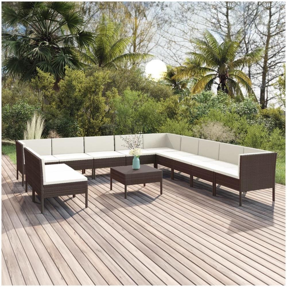 Set Divani da Giardino con Cuscini 7 pz | Salotto da Giardino | Set