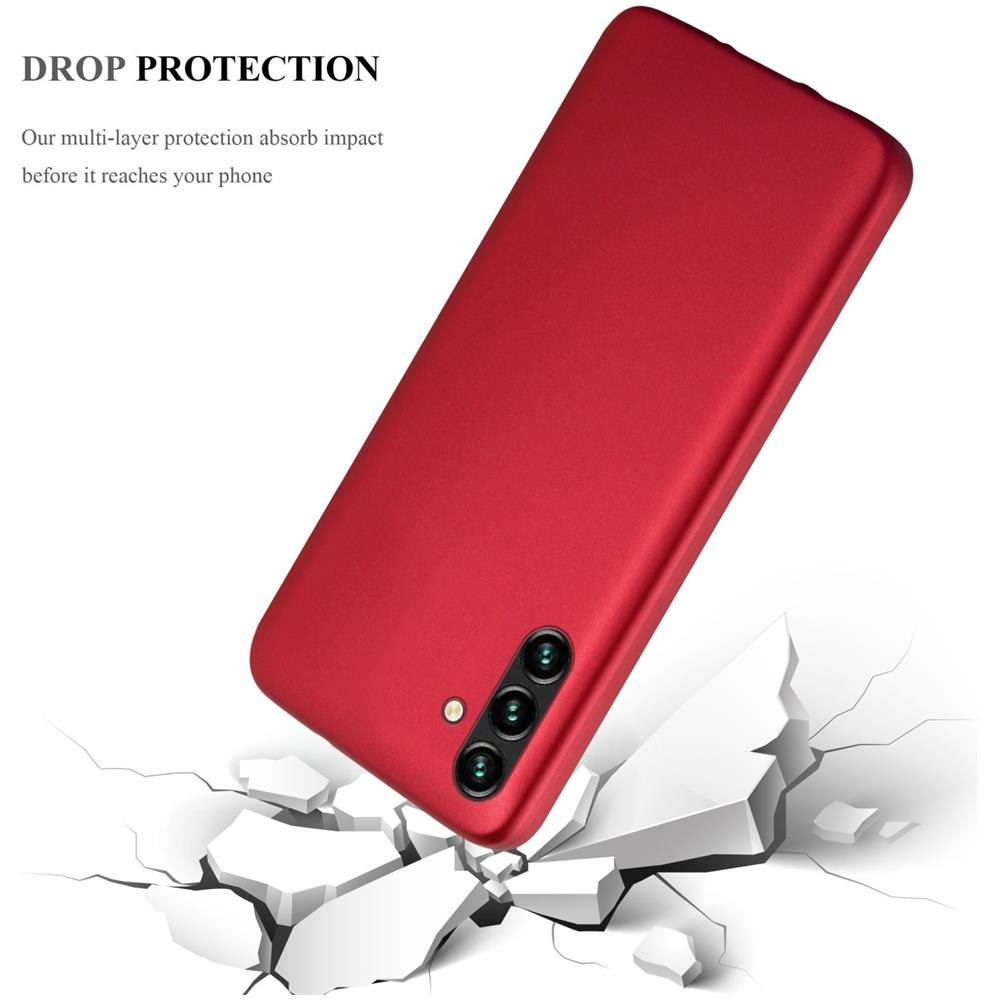 Custodia Compatibile Con Samsung Galaxy A13 5g In Rosso Metallico - Coperchio Protettivo In Silicone Tpu Flessibile - Foto 6