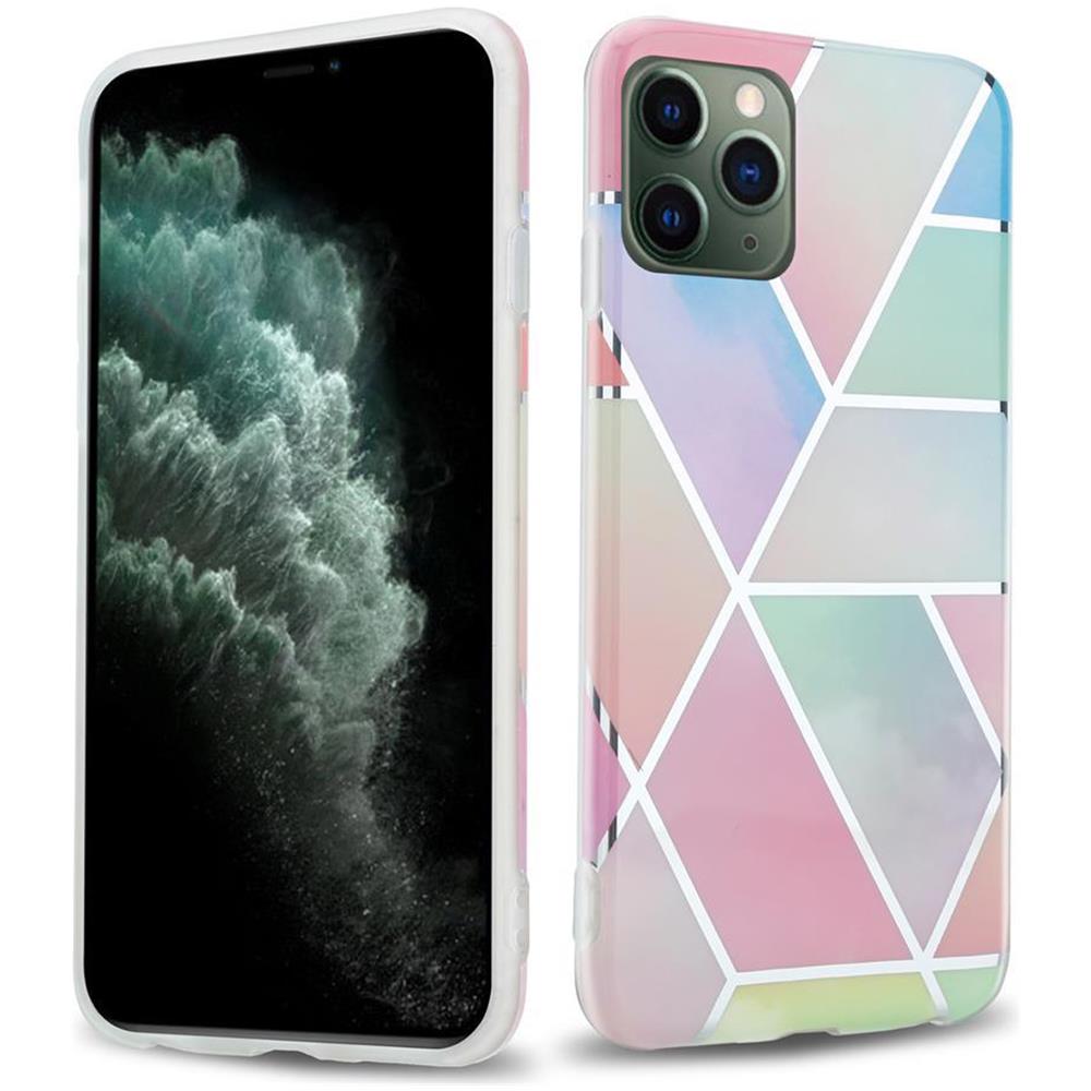 Custodia Compatibile Con Apple Iphone 12 Mini (5,4 Zoll) In Marmo Arcobaleno No. 11 - Coperchio Protettivo In Silicone Tpu Con Motivo A Mosaico - Foto 1