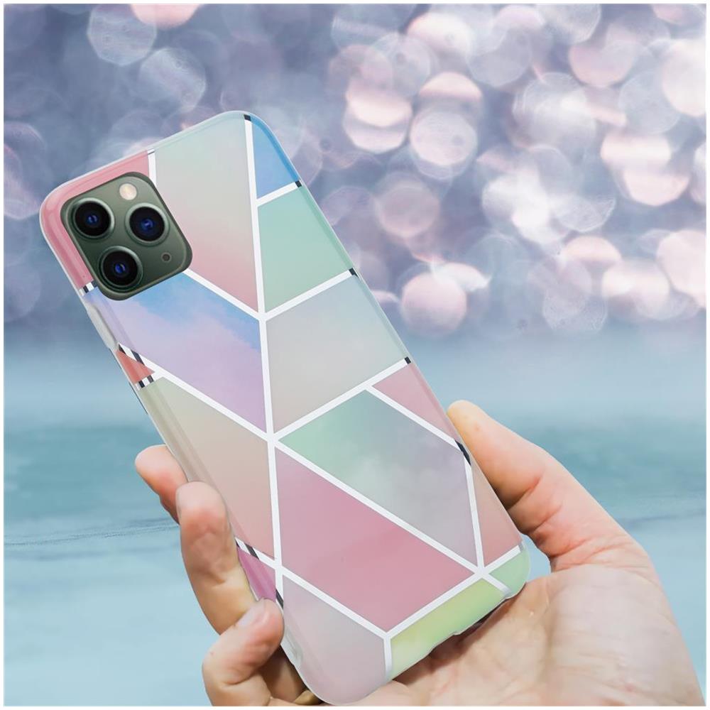Custodia Compatibile Con Apple Iphone 12 Mini (5,4 Zoll) In Marmo Arcobaleno No. 11 - Coperchio Protettivo In Silicone Tpu Con Motivo A Mosaico - Foto 8
