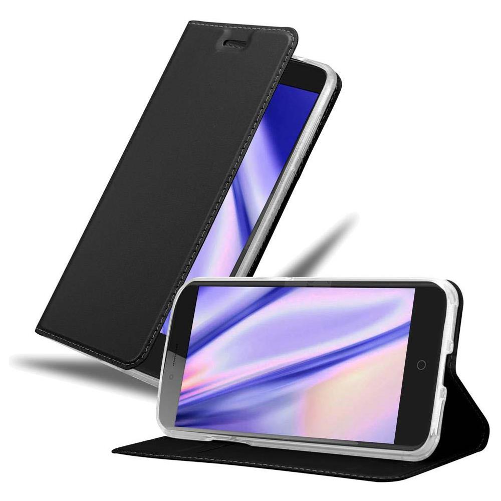 Custodia Compatibile Con Zte Blade V7 In Classy Nero - Coperchio Protettiva Con Chiusura Magnetica, Funzione Stand E Tasca Per Le Carte - Foto 1