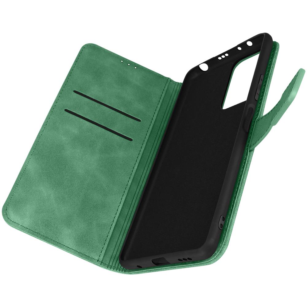 Custodia Galaxy A03s Effetto Scamosciato Portafoglio Tender Book Verde - Foto 1