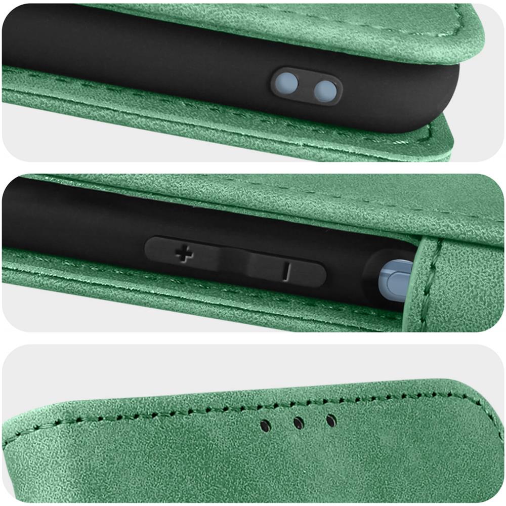 Custodia Galaxy A03s Effetto Scamosciato Portafoglio Tender Book Verde - Foto 2