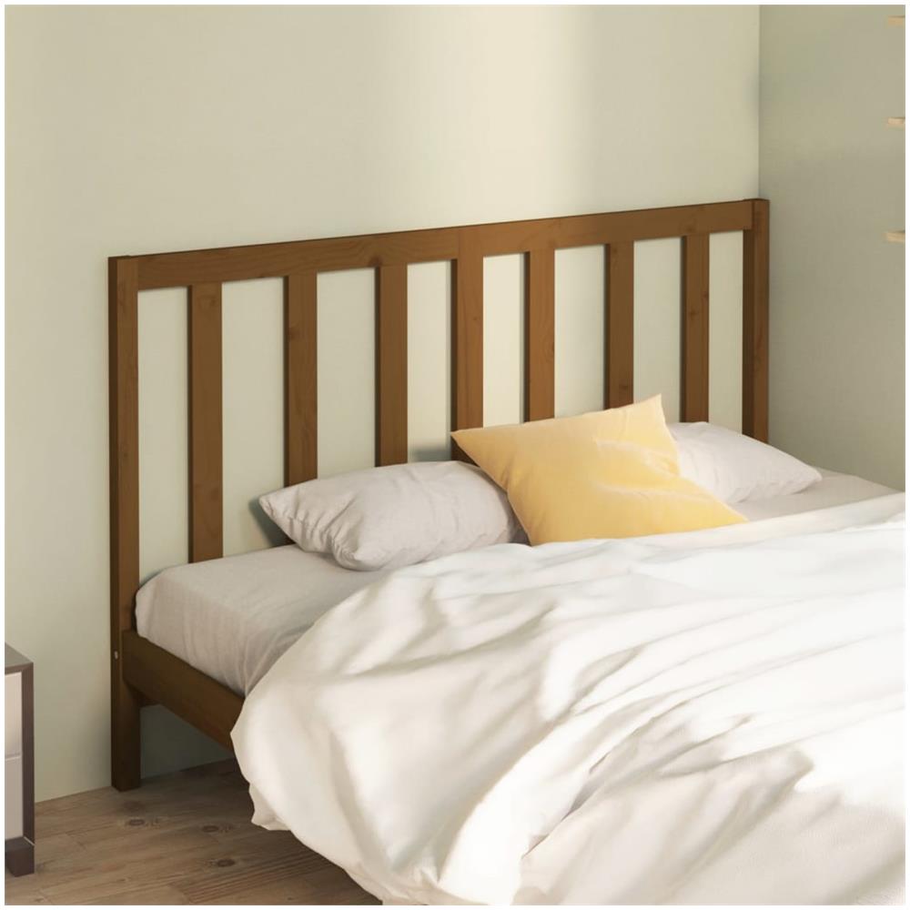 Testiera Per Letto Miele 156x4x100 Cm In Legno Massello Di Pino - Foto 1