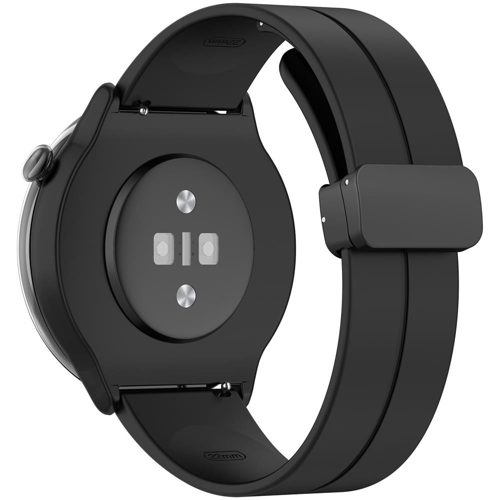 Cinturino Per Orologio Con Fibbia Magnetica In Silicone Black 22 Mm - Foto 2