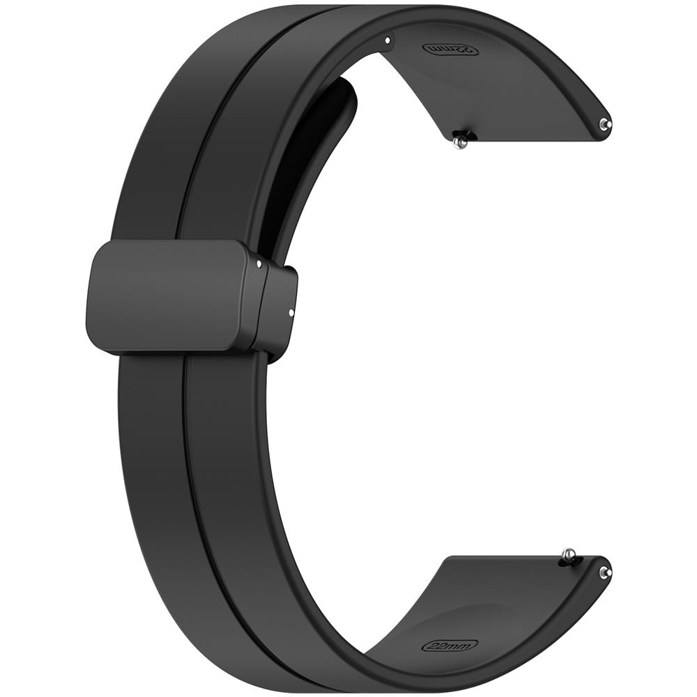 Cinturino Per Orologio Con Fibbia Magnetica In Silicone Black 22 Mm - Foto 4