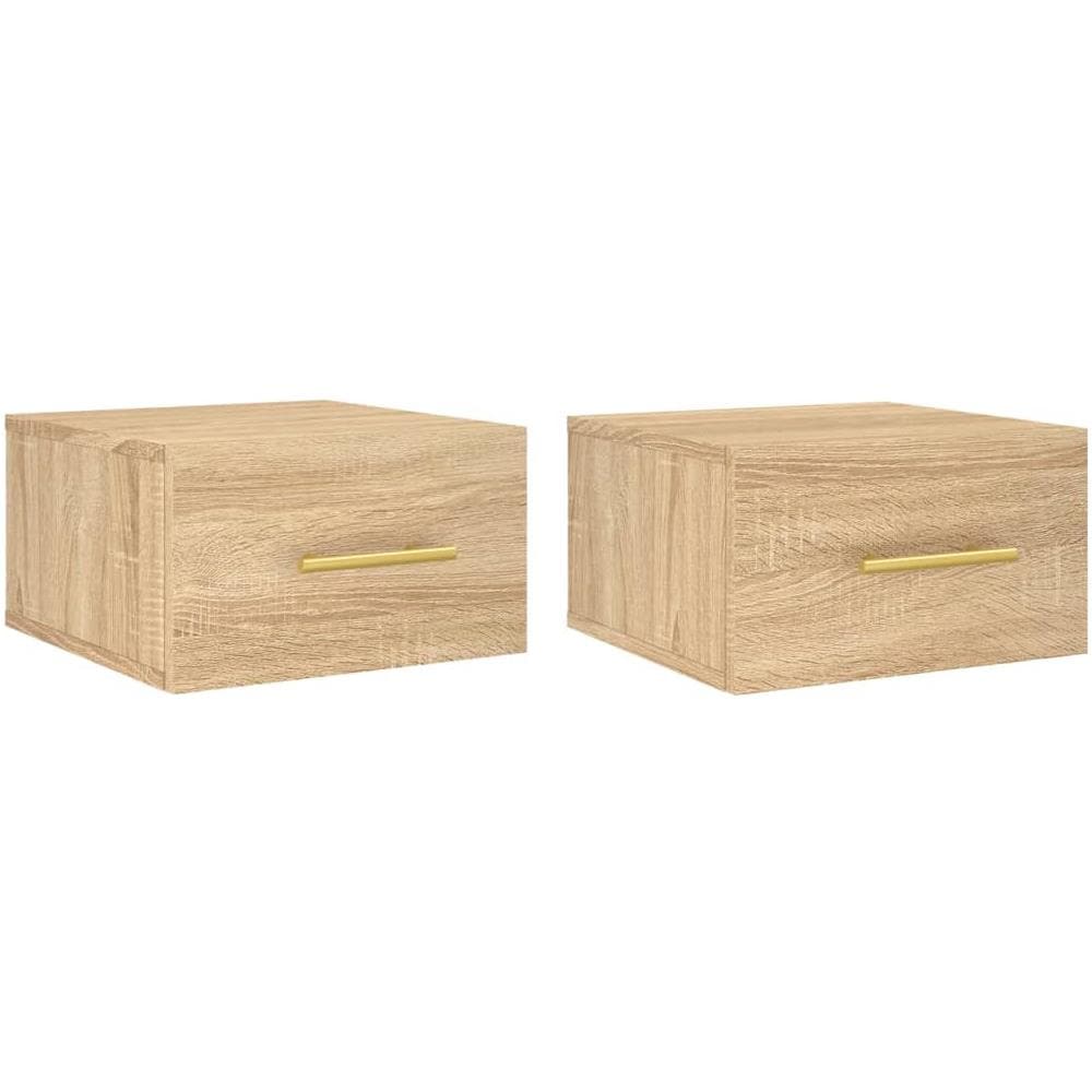 Comodini A Muro 2 Pz Rovere Sonoma 35x35x20 Cm - Foto 2