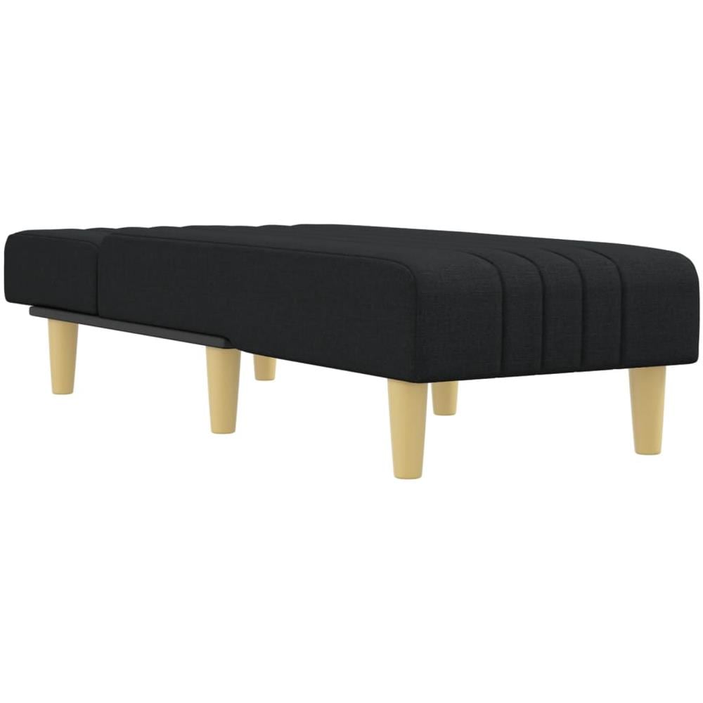 Chaise Longue In Tessuto Nero - Foto 3