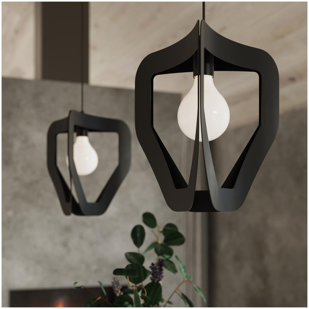 Lampada A Sospensione Tres Nero Sl. 0930 - Industriale Lampade A Sospensione Nero 130x33x33 Cm - Foto 1