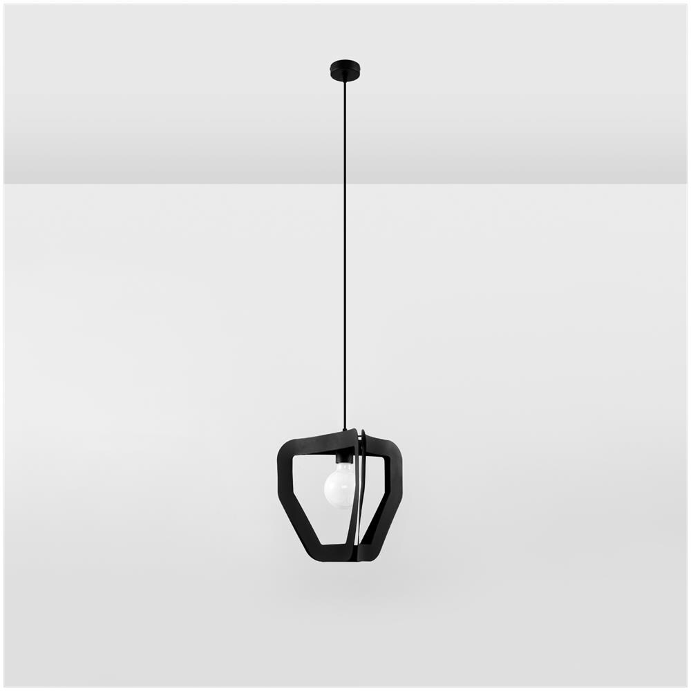 Lampada A Sospensione Tres Nero Sl. 0930 - Industriale Lampade A Sospensione Nero 130x33x33 Cm - Foto 2