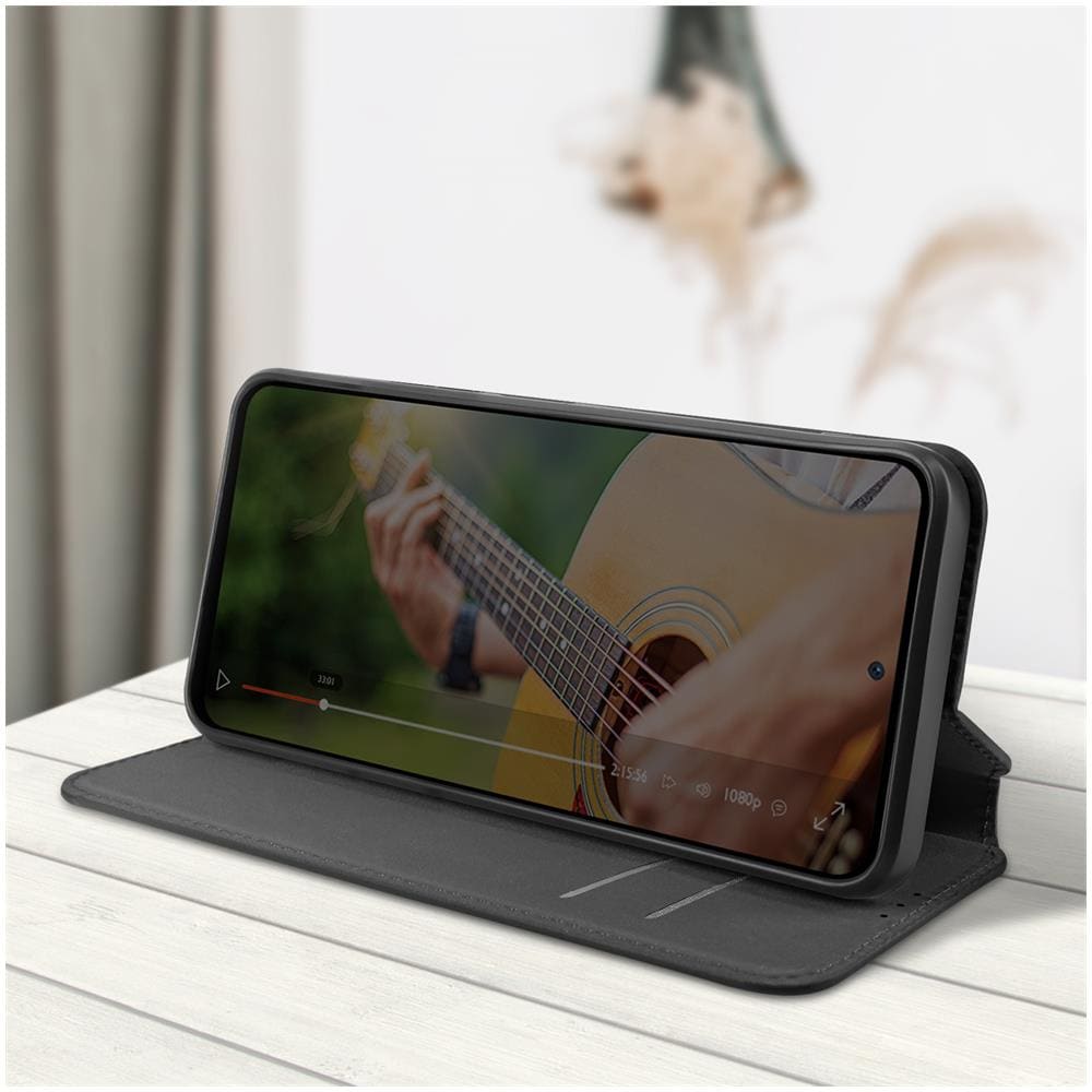 Custodia Per Samsung Galaxy S7 Copertina Magnetica Portacarte Supporto Nera - Foto 5