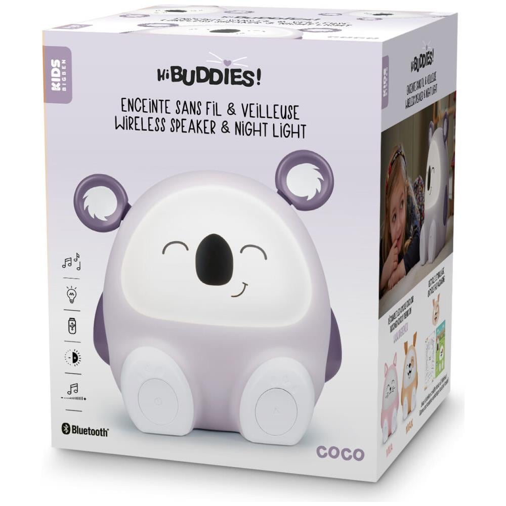 WIRELESS BT SPEAKER WITH NIGHT LIGHT KOALA SHAPE PURPLE BTKIDSKOALA - Foto 2